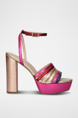 Sandales à talons - Multicolore