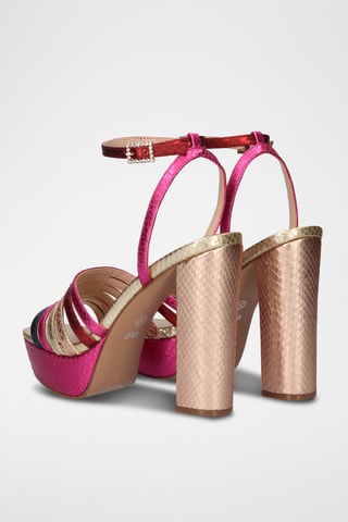 Sandales à talons - Multicolore