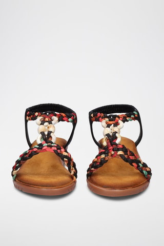 Sandales - Noir, rouge, marron et vert