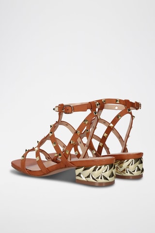 Sandales à talons - Doré et marron