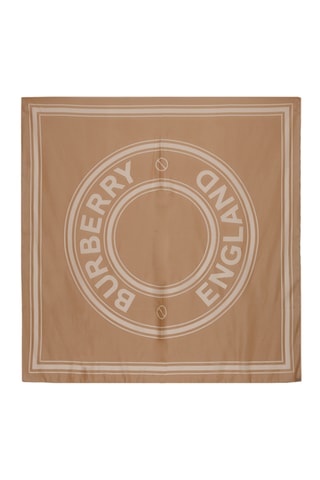 Carré en soie Roundel Sq - Beige