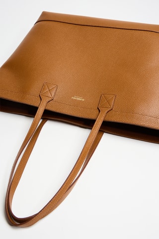 Tote bag en cuir Tawny  - Marron