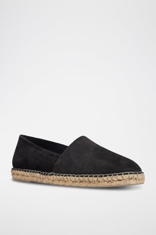 Espadrillas in pelle scamosciata di capra - Nero - IKKS
