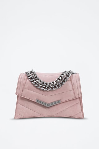Borsa a spalla in pelle d’agnello - Rosa - IKKS