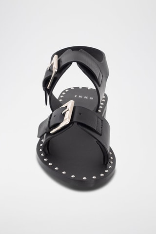 Sandali con tacco in pelle - Nero - IKKS