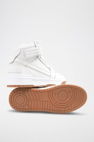 Sneakers alte in pelle di vitello - Bianco - IKKS