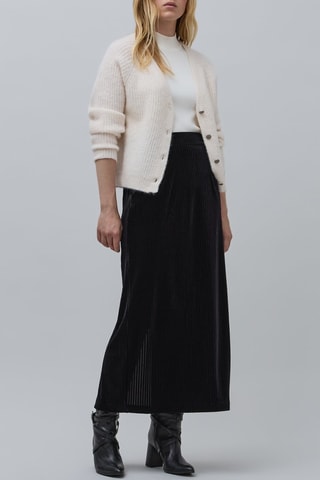 Cardigan in alpaca - Ecrù