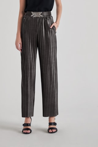 Pantaloni wide legs - Argentato - IKKS