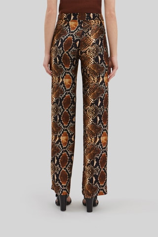 Pantaloni wide legs a vita alta - Marrone - IKKS