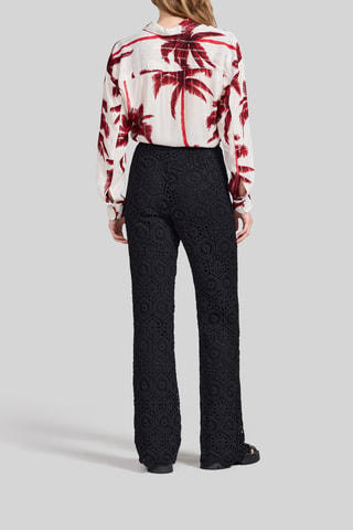 Pantaloni straight a vita alta - Nero - IKKS
