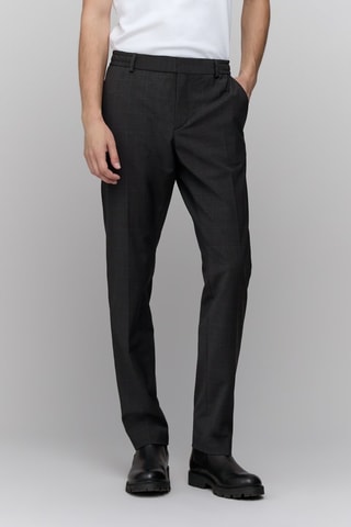 Pantaloni slim in lana - Antracite