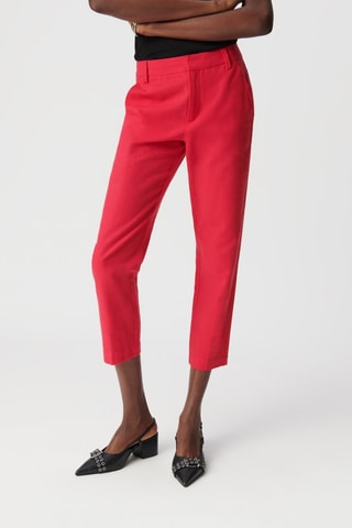 Pantaloni straight in lino - Rosso - IKKS