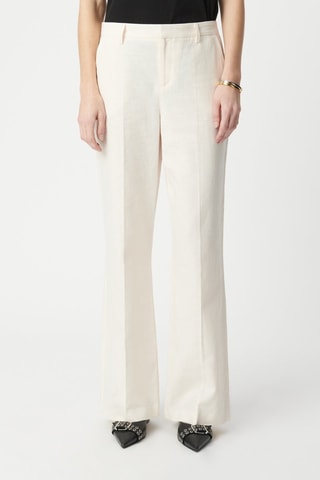 Pantaloni straight in lino - Ecrù - IKKS