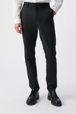 Pantaloni slim in lana - Nero - IKKS