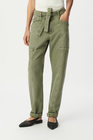 Jeans a vita alta - Kaki - IKKS