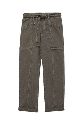 Jeans a vita alta - Kaki - IKKS