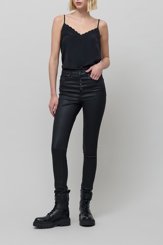 Jeans slim a vita alta - Nero - IKKS