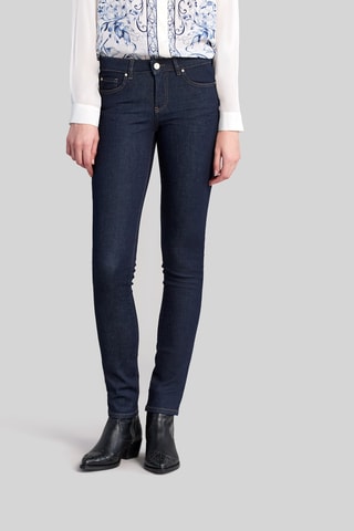 Jeans slim a vita bassa - Petrolio - IKKS