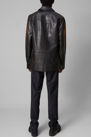 Giacca in pelle - Nero