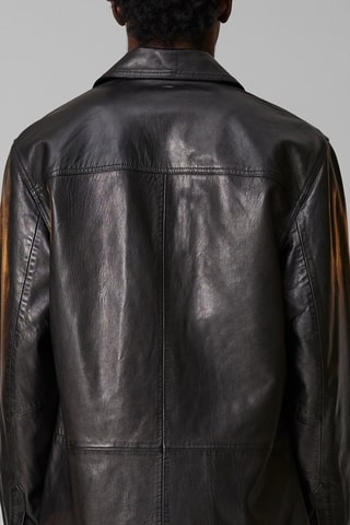 Giacca in pelle - Nero