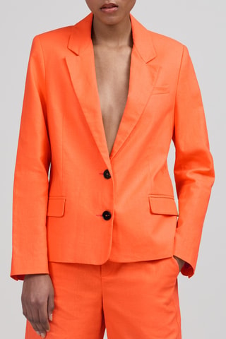 Giacca da completo oversize in lino - Arancione - IKKS