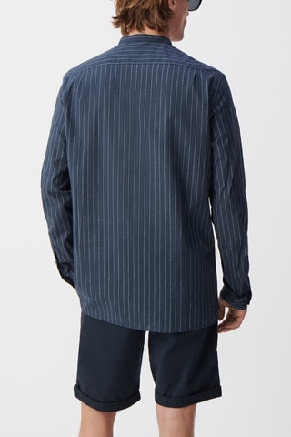 Camicia regular in cotone bio - Blu notte - IKKS