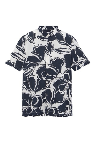Camicia regular - Blu scuro e bianco - IKKS