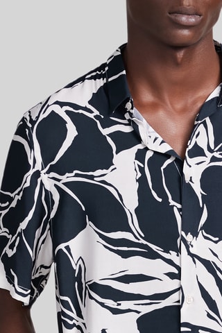 Camicia regular - Blu scuro e bianco - IKKS