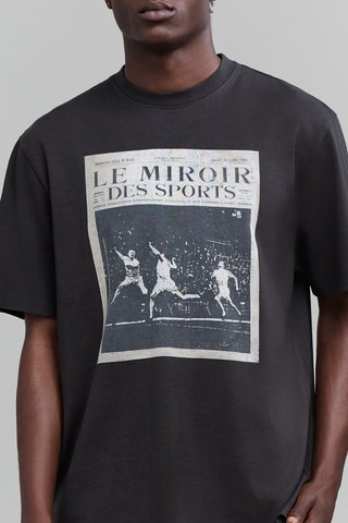 T-shirt in cotone bio - Grigio scuro