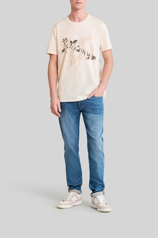 T-shirt in cotone bio - Avorio - IKKS