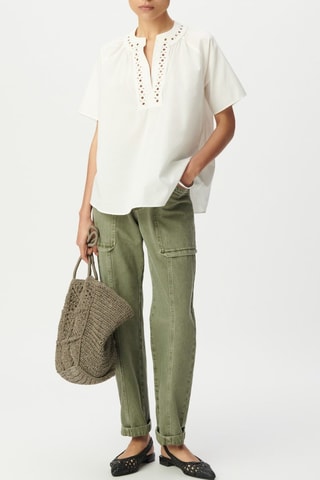 Blusa in cotone bio - Ecrù - IKKS