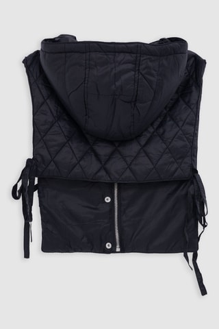 Plastron con cappuccio - Nero - IKKS Women