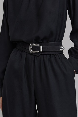 Cintura in pelle - Nero - IKKS Women