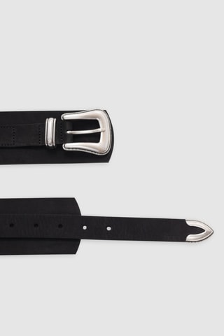 Cintura in pelle - Nero - IKKS Women