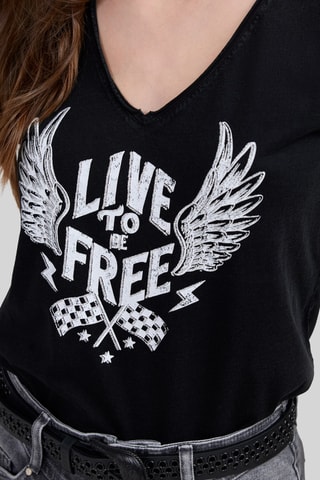 T-shirt loose - Nero - IKKS Women