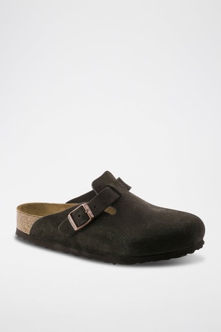 Leren Clogs Boston - Bruin - Smal