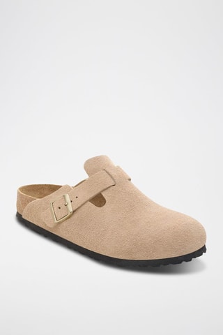 Leren Clogs Boston - Beige - Smal