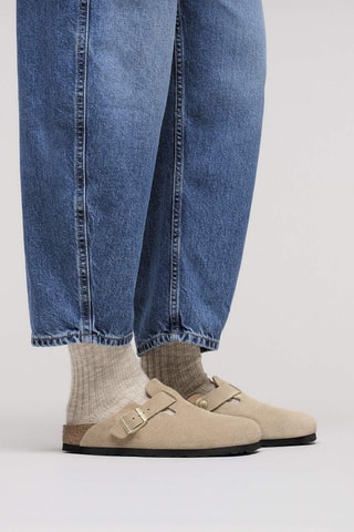 Leren Clogs Boston - Beige - Smal