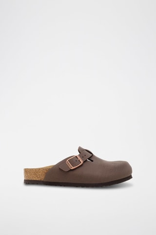 Leren Clogs Boston - Lichtbruin - Smal