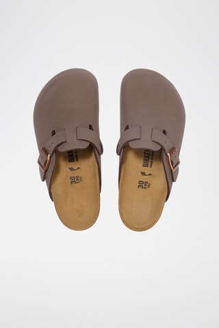 Leren Clogs Boston - Lichtbruin - Smal
