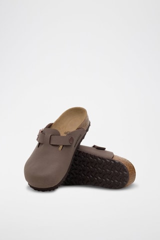 Leren Clogs Boston - Lichtbruin - Smal