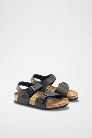 Leren Sandalen New York - Zwart - Smal