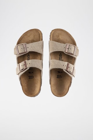 Leren Muiltjes Arizona - Taupe - Smal