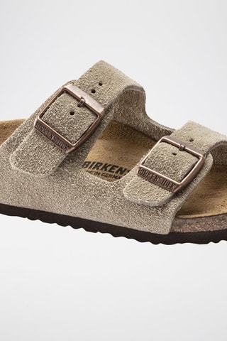 Leren Muiltjes Arizona - Taupe - Smal