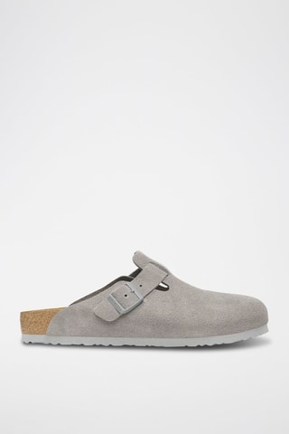 Leren Clogs Boston - Grijs - Smal