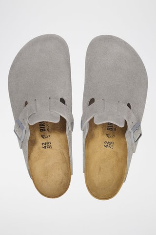 Leren Clogs Boston - Grijs - Smal