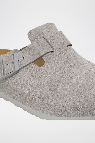 Leren Clogs Boston - Grijs - Smal