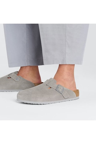 Leren Clogs Boston - Grijs - Smal