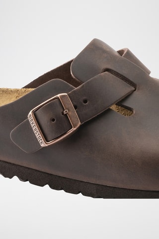 Leren Clogs Boston - Bruin - Smal