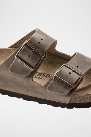 Leren Muiltjes Arizona - Taupe - Smal